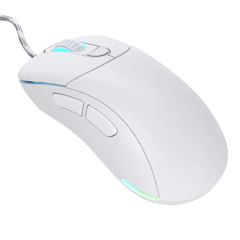 PWNAGE Ultra Custom Wired RGB Gaming Mouse Solid Sides (White) (W-UC-MC2W)