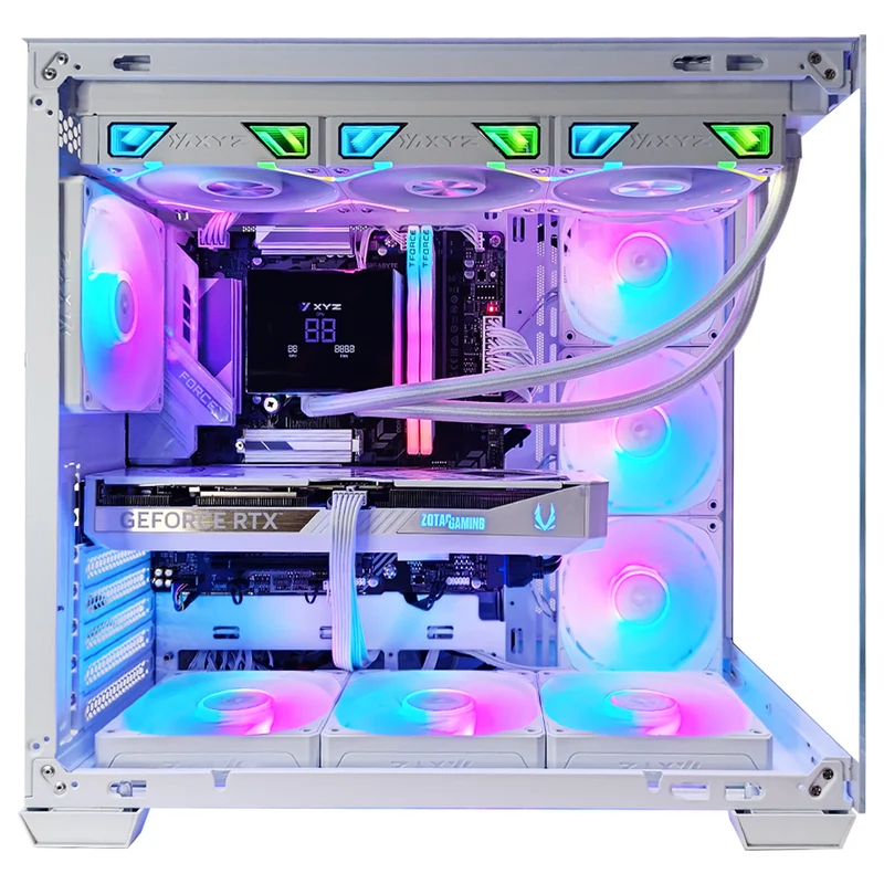 Aurora Tesseract X 2D White Desktop Gaming PC | AMD Ryzen 7 8700F | 32GB RAM | 1TB SSD | RTX 5070 | Windows 11 Pro
