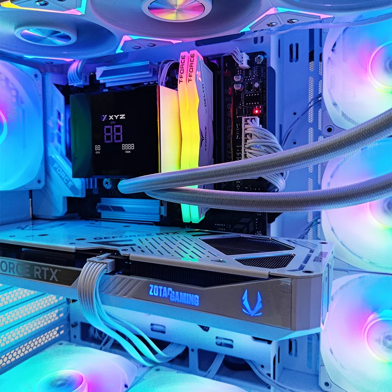 Aurora Tesseract X 2D White Desktop Gaming PC | AMD Ryzen 7 8700F | 32GB RAM | 1TB SSD | RTX 5070 | Windows 11 Pro