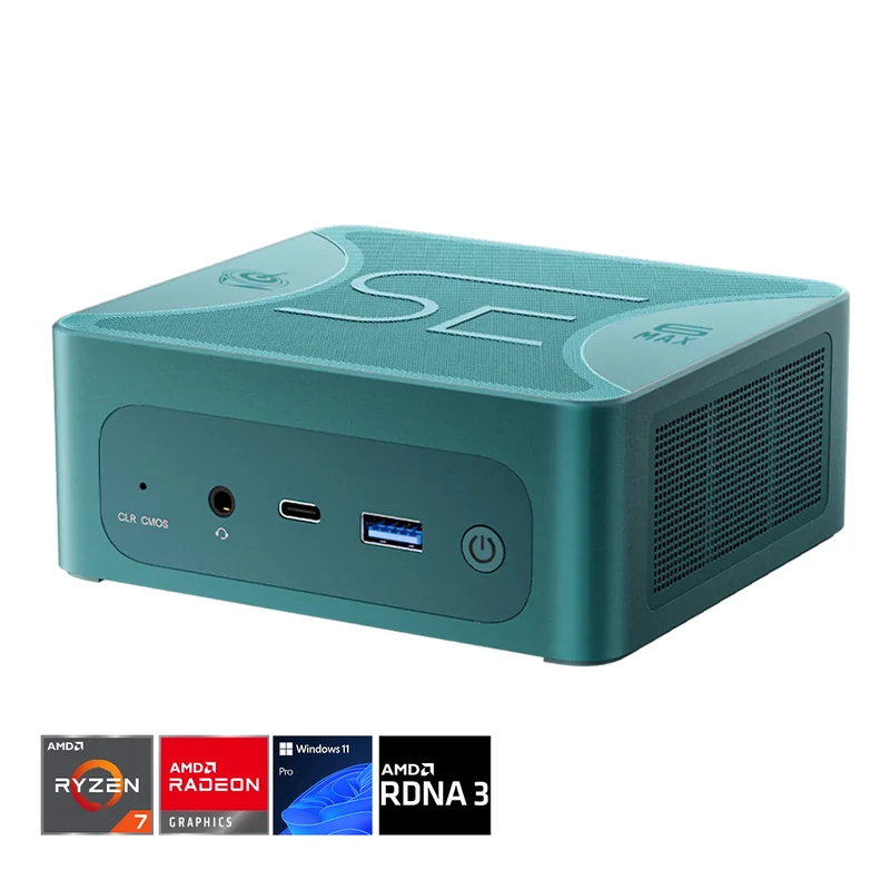 Beelink SER6 Max AMD Ryzen 7 7735HS 32GB RAM 1TB SSD Windows 11 Pro Mini PC (Dark Green)