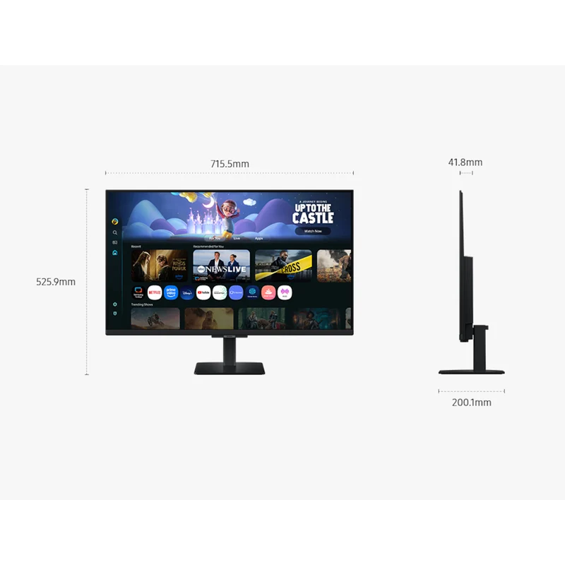 Samsung M5 M50F LS32FM500EEXXP 32" FHD (1920x1080) 60Hz 4ms GTG VA Smart Monitor with Tilt Adjustment