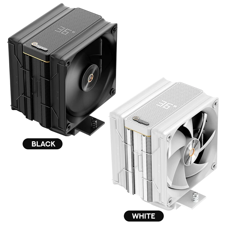 Ocypus Iota A40 Dual Fan 4 Heat-Pipes Single Tower Air Cooler with Dot-Matrix Digital Display (Black, White)