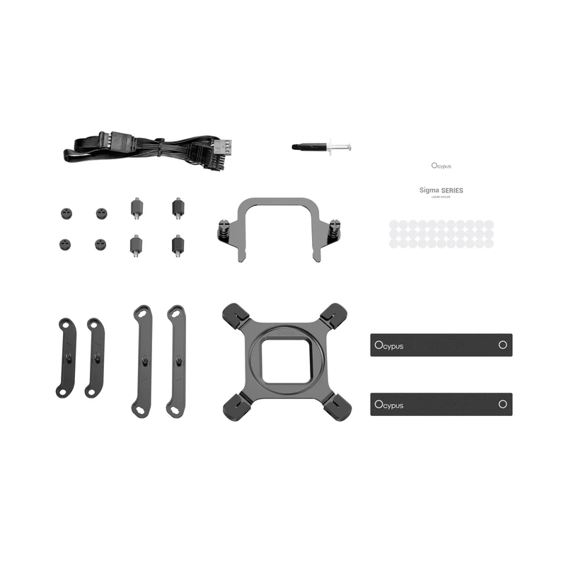 Ocypus Sigma L36 ARGB 360mm ARGB AIO Liquid Cooler with 2.4" IPS Display (Black, White)