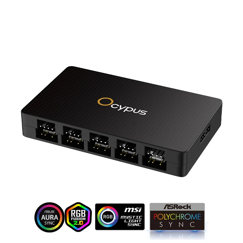 Ocypus Delta EH10 ARGB Lighting & Fan Speed Controller (Black) (Delta-EH10-BKN00XXX-GL)