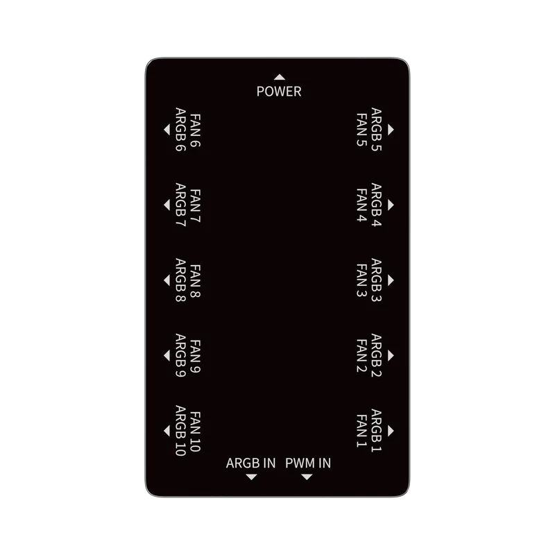 Ocypus Delta EH10 ARGB Lighting & Fan Speed Controller (Black) (Delta-EH10-BKN00XXX-GL)