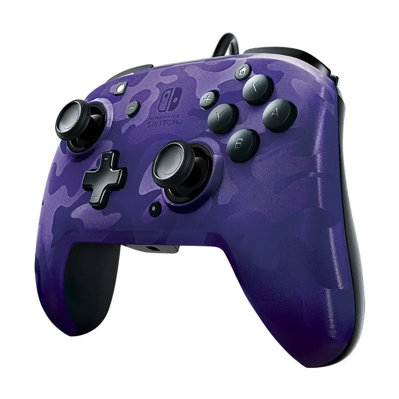 PDP NSW FACEOFF DELUXE + AUDIO WIRED CONTROLLER PURPLE CAMO (500-134-CM05)