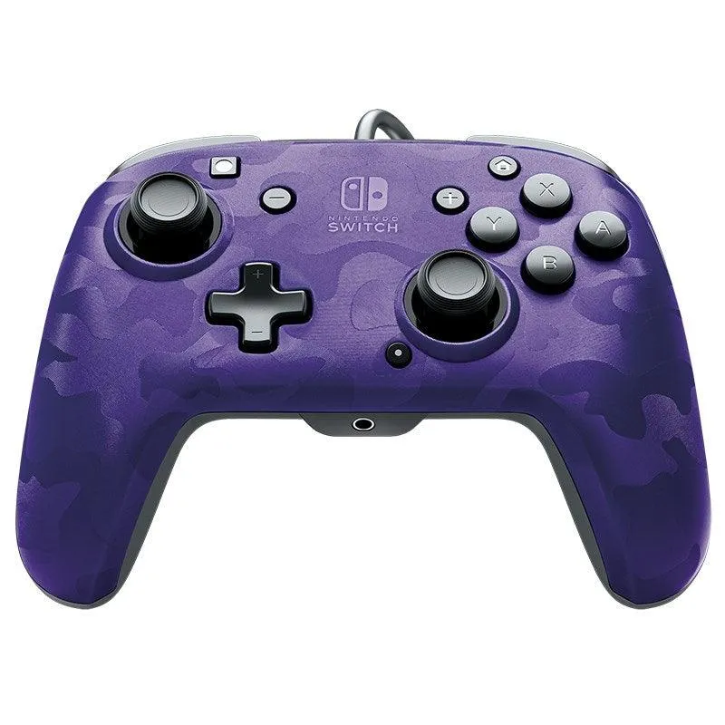 PDP NSW FACEOFF DELUXE + AUDIO WIRED CONTROLLER PURPLE CAMO (500-134-CM05)