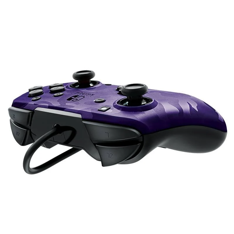 PDP NSW FACEOFF DELUXE + AUDIO WIRED CONTROLLER PURPLE CAMO (500-134-CM05)