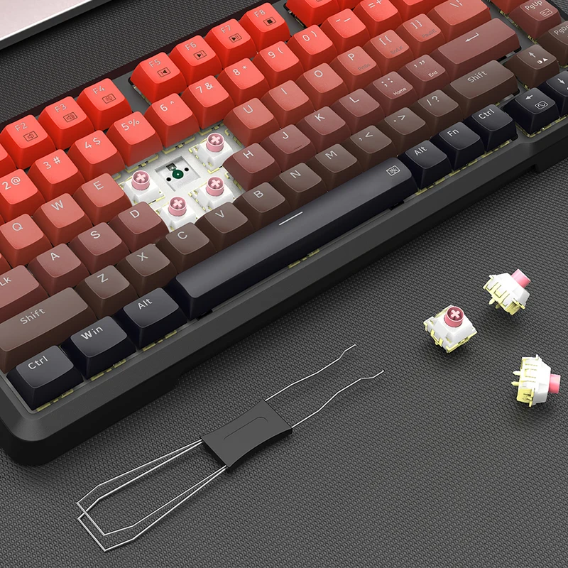 E-Yooso HZ-82 RGB 82-Keys Wired Mechanical Keyboard Gradient Red (Ultra Magnetic Switch)
