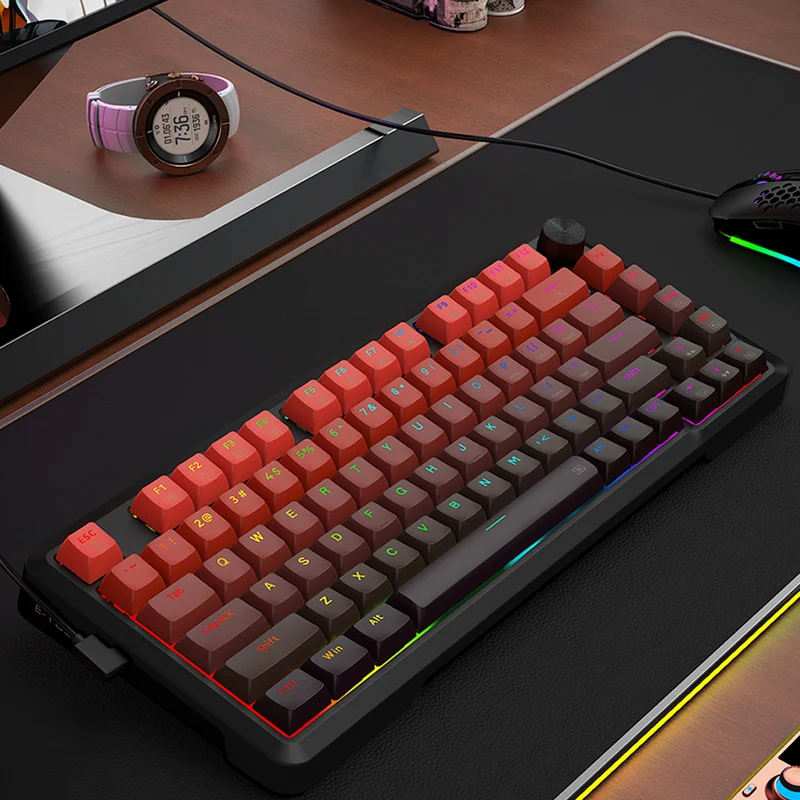 E-Yooso HZ-82 RGB 82-Keys Wired Mechanical Keyboard Gradient Red (Ultra Magnetic Switch)