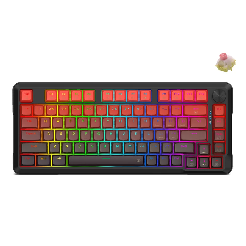 E-Yooso HZ-82 RGB 82-Keys Wired Mechanical Keyboard Gradient Red (Ultra Magnetic Switch)