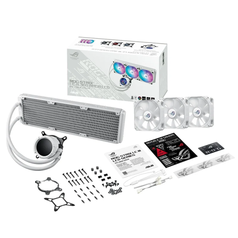 Asus ROG Strix LC III 360 ARGB LCD CPU Liquid Cooler (Black, White)