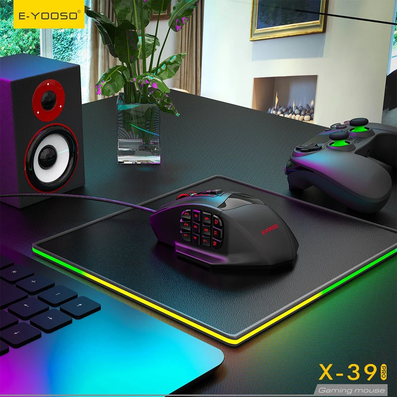 E-Yooso X-39 Pro RGB Wired Gaming Mouse (Black)