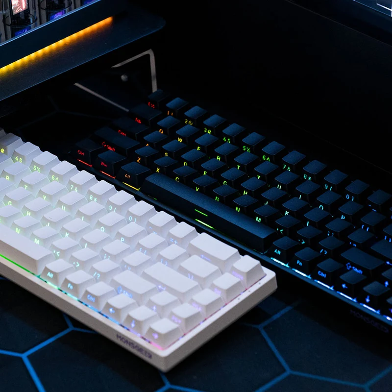 MonsGeek FUN68 HE White Tri-Mode RGB Mechanical Keyboard (Glare Magnetic Switch)