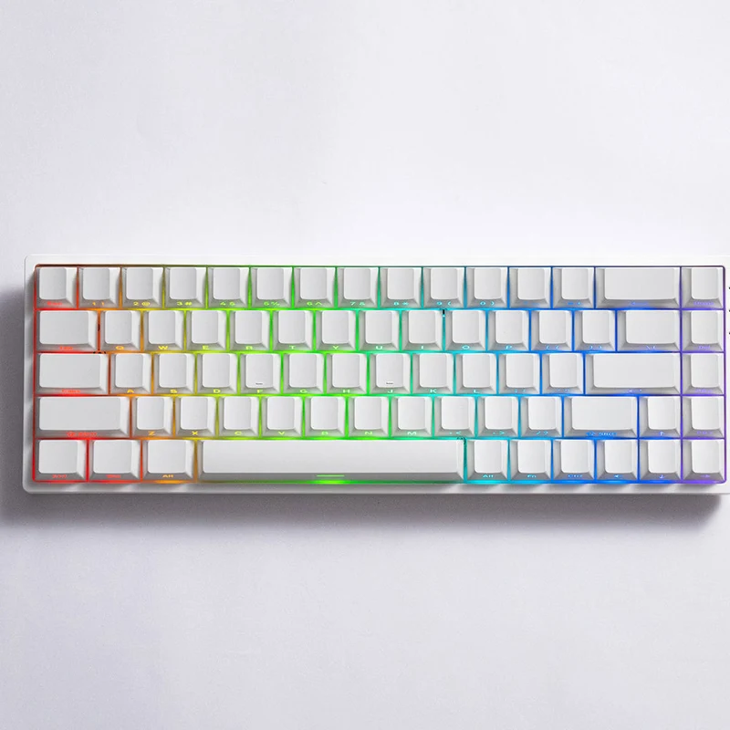 MonsGeek FUN68 HE White Tri-Mode RGB Mechanical Keyboard (Glare Magnetic Switch)