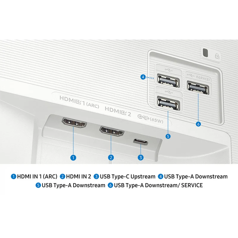 Samsung M7 M70F LS32FM701UEXXP 32" 4K (3840x2160) 60Hz 4ms GTG VA Smart Vision AI, Smart TV Experience with AI, AI Picture Optimizer, Knox Security Monitor with Tilt Adjustment (White)