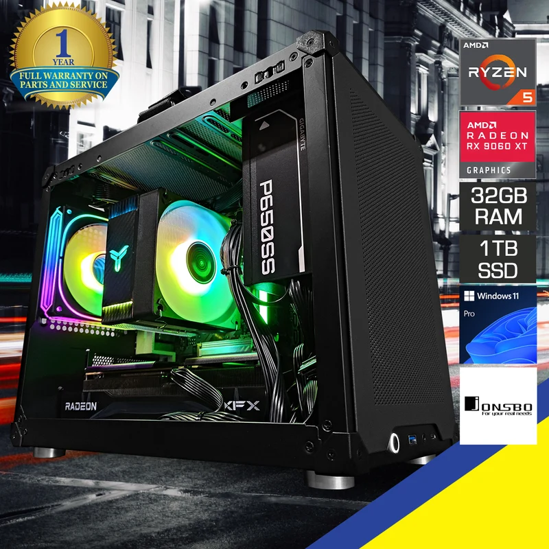 Sigma C6 Max Black Desktop Gaming PC | Ryzen 5 7500F | 32GB RAM | 1TB SSD | RX 9060 XT | Windows 11 Pro