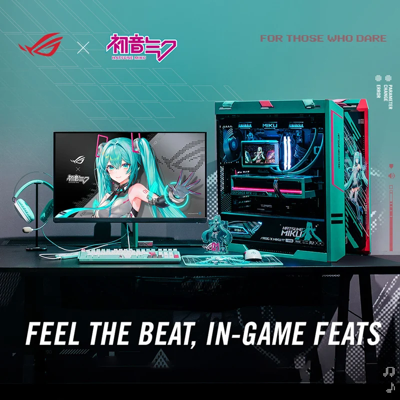 Powered by ASUS: Hatsune Miku Desktop Gaming PC | AMD Ryzen 7 9800X3D | 64GB RAM | 2TB SSD | RTX 5080 | Windows 11 Pro