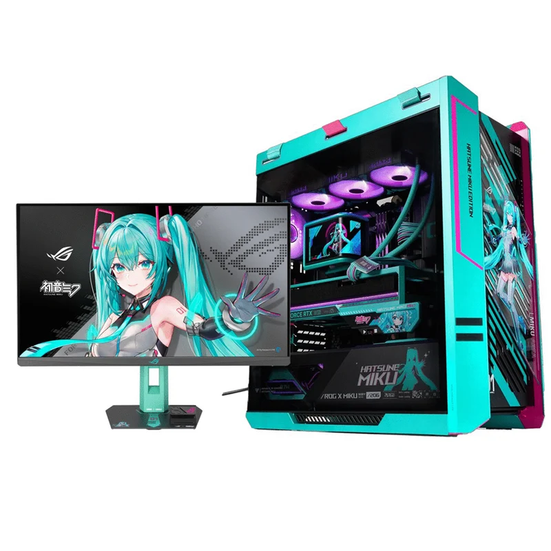Powered by ASUS: Hatsune Miku Desktop Gaming PC | AMD Ryzen 7 9800X3D | 64GB RAM | 2TB SSD | RTX 5080 | Windows 11 Pro