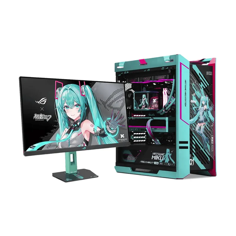 Powered by ASUS: Hatsune Miku Desktop Gaming PC | AMD Ryzen 7 9800X3D | 64GB RAM | 2TB SSD | RTX 5080 | Windows 11 Pro