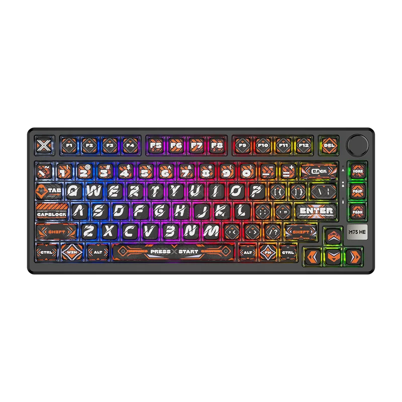 Royal Kludge RK-M75 HE Single-Mode RGB 81 Keys Hot-Swappable Mechanical Keyboard Hephaestus (Mint Switch)