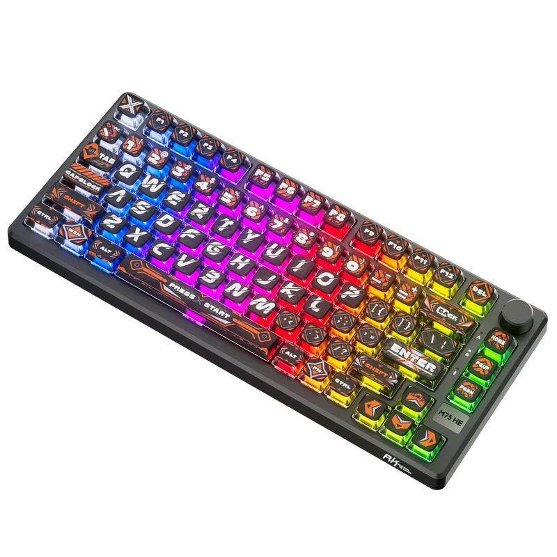 Royal Kludge RK-M75 HE Single-Mode RGB 81 Keys Hot-Swappable Mechanical Keyboard Hephaestus (Mint Switch)