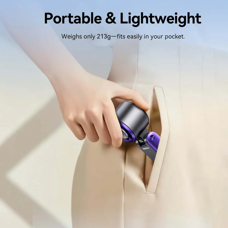 Vention Handheld Foldable High-Speed Cooling Fan (White, Black/Purple) (PBCW0, PBDV0)