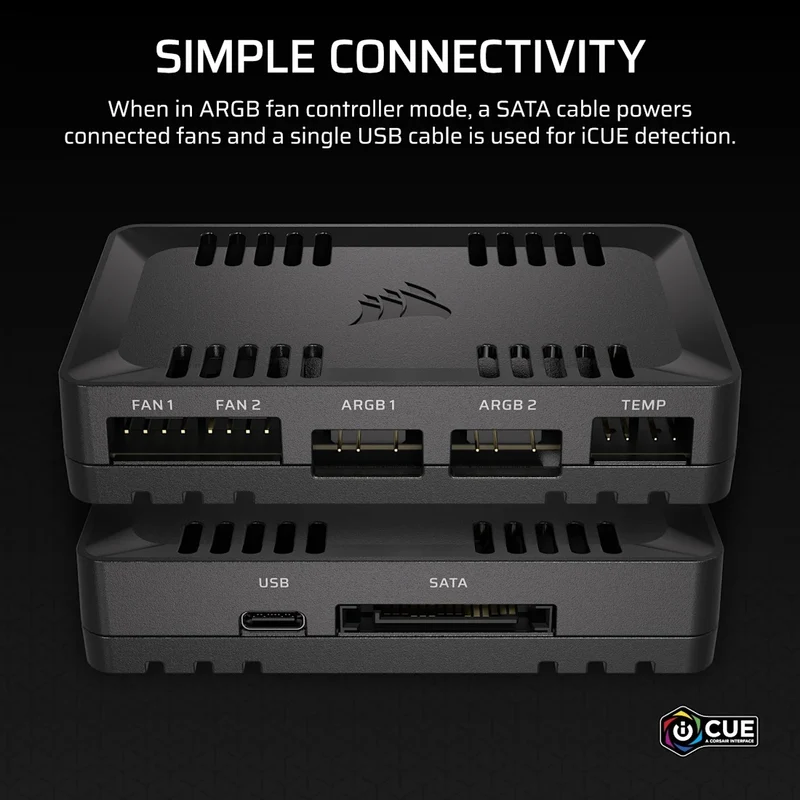 Corsair Commander Duo Lighting and Fan Controller - ARGB and iCUE LINK Hybrid (CL-9011141-WW)