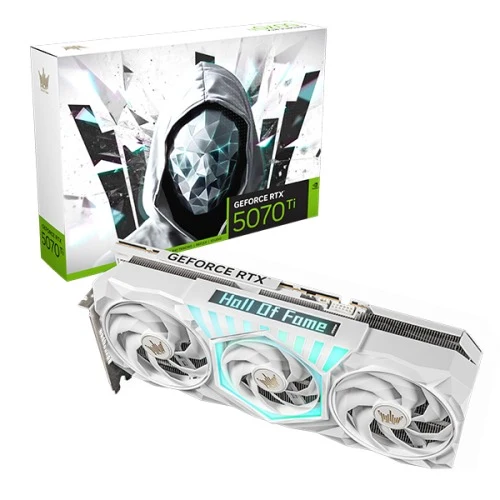 Galax GeForce RTX 5070 Ti Hall of Fame 16GB GDDR7 Gaming Graphics Card (White)