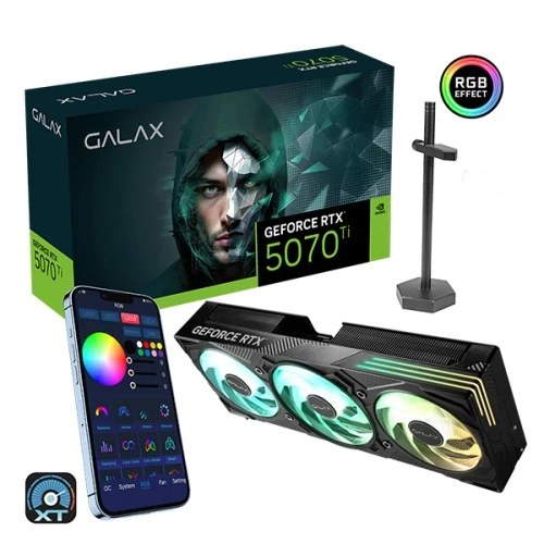 Galax GeForce RTX 5070 Ti EX Gamer 16GB GDDR7 Gaming Graphics Card (Black)