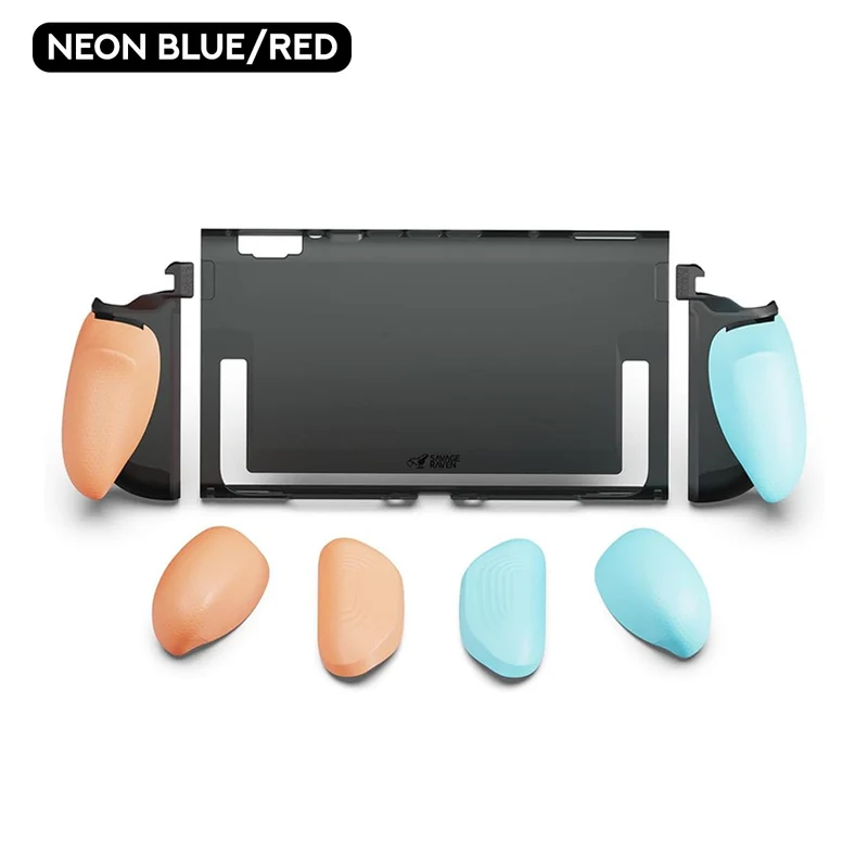 Skull & Co. FissionGrip for Nintendo Switch 2 (Black, Neon Blue/Red, Light Purple/Light Green)