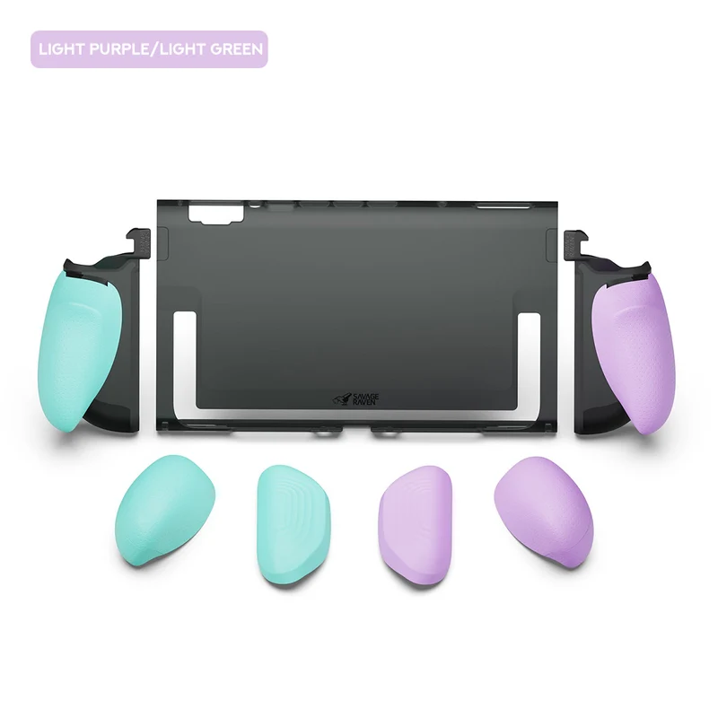 Skull & Co. FissionGrip for Nintendo Switch 2 (Black, Neon Blue/Red, Light Purple/Light Green)