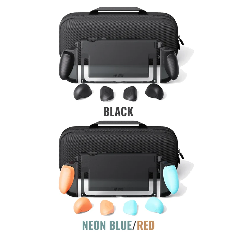Skull & Co. FissionGrip Bundle for Nintendo Switch 2 (Black, Neon Blue/Red)