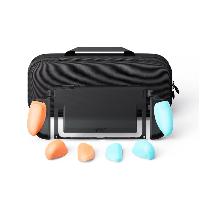 Skull & Co. FissionGrip Bundle for Nintendo Switch 2 (Black, Neon Blue/Red)