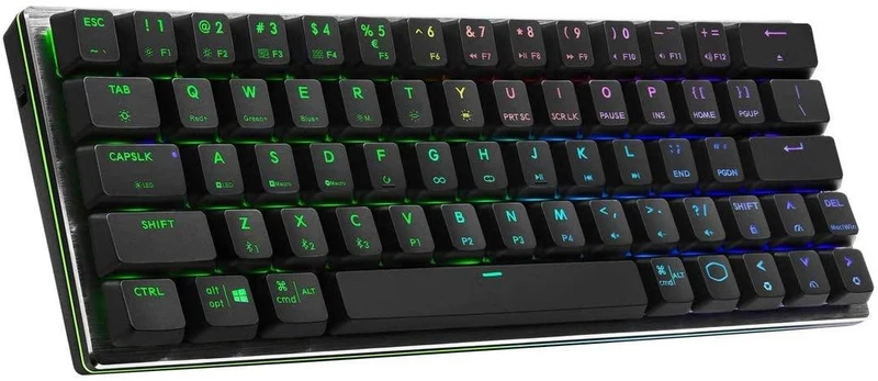 Cooler Master SK622 Wireless 60% Mechanical Keyboard Space Gray With Low Profile Switches (Red RGB Linear)