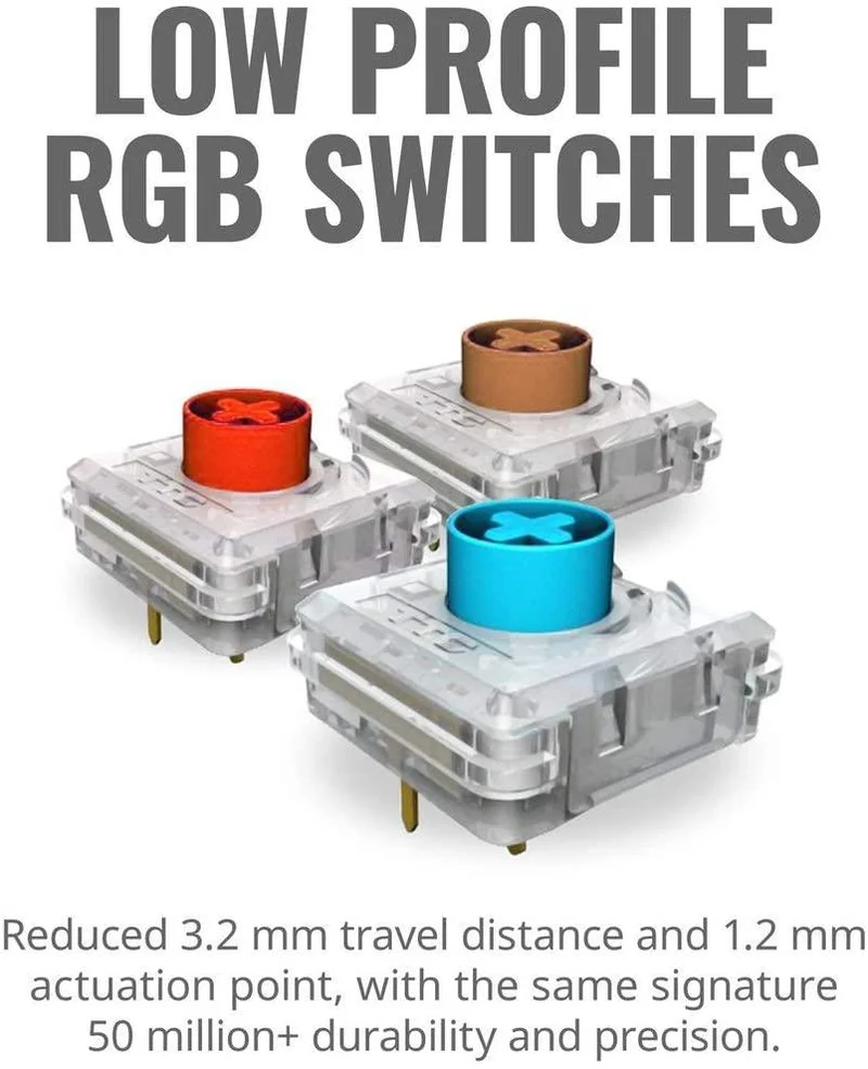 Cooler Master SK622 Wireless 60% Mechanical Keyboard Space Gray With Low Profile Switches (Red RGB Linear)