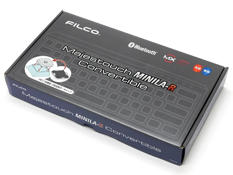 Filco Majestouch MINILA-R Convertible Double Shot PBT 63 US ASCII Mechanical Keyboard ASAGI (MX Blue Switch) (FFBTR63MC/EAG)