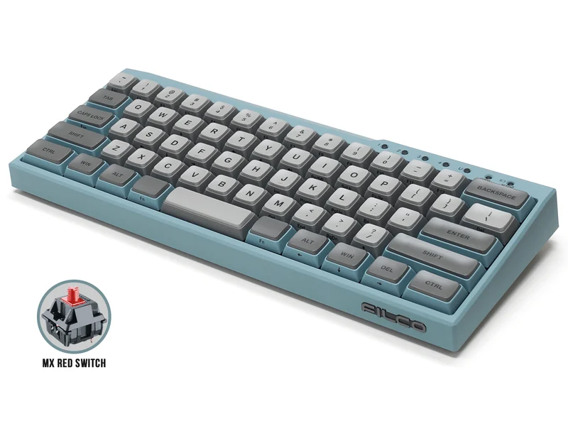Filco Majestouch MINILA-R Convertible Double Shot PBT 63 US ASCII Mechanical Keyboard Asagi (MX Red Switch) (FFBTR63MRL/EAG)