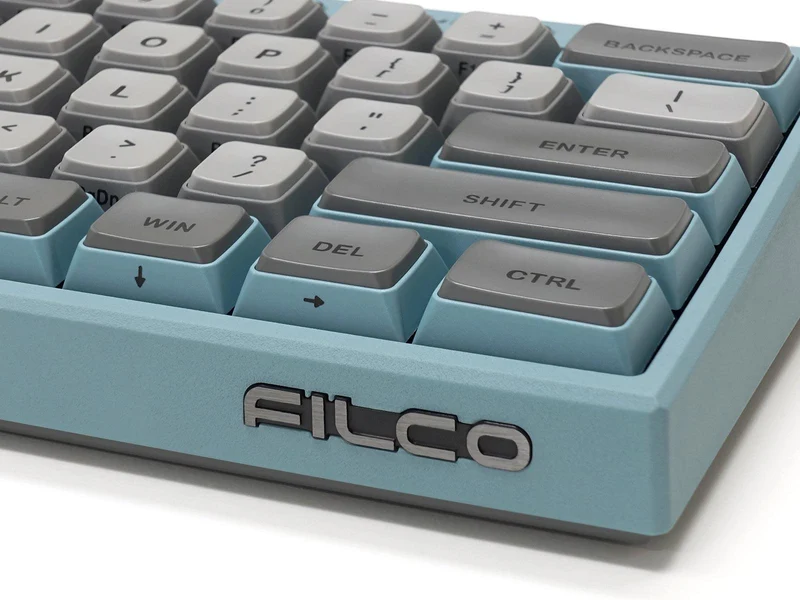 Filco Majestouch MINILA-R Convertible Double Shot PBT 63 US ASCII Mechanical Keyboard Asagi (MX Red Switch) (FFBTR63MRL/EAG)