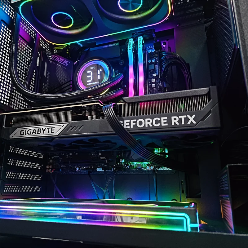 Optima D41 DS8 Display Black Desktop Gaming PC | Intel i7 14700F | 32GB RAM | 1TB SSD | RTX 5070 TI | Windows 11 Pro