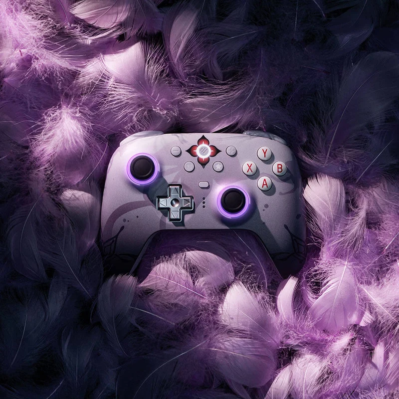 8BitDo Ultimate 2 Wireless Controller with TMR Joysticks, Switchable Hall Effect/ Tactile Triggers, RGB Fire Ring, 8Speed Wireless Tech with Charging Dock for Windows/Android (Honkai Star Rail - Evernight) (81HE)