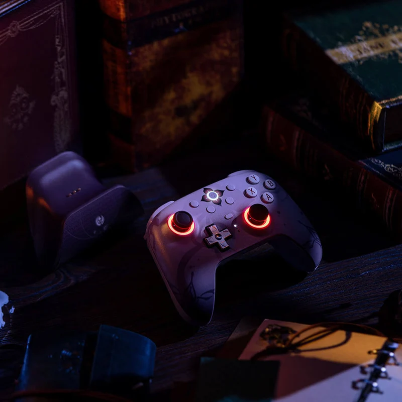 8BitDo Ultimate 2 Wireless Controller with TMR Joysticks, Switchable Hall Effect/ Tactile Triggers, RGB Fire Ring, 8Speed Wireless Tech with Charging Dock for Windows/Android (Honkai Star Rail - Evernight) (81HE)