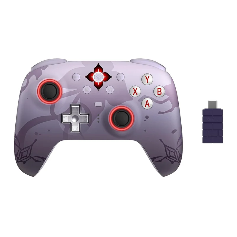 8BitDo Ultimate 2 Wireless Controller with TMR Joysticks, Switchable Hall Effect/ Tactile Triggers, RGB Fire Ring, 8Speed Wireless Tech with Charging Dock for Windows/Android (Honkai Star Rail - Evernight) (81HE)