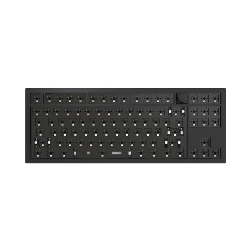 Keychron Q3 QMK Custom Mechanical Barebone Knob Wired Keyboard (Carbon Black) (Q3B1)