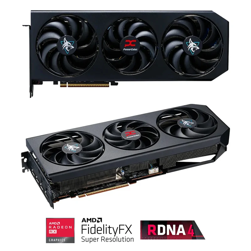 PowerColor Hellhound AMD Radeon RX 9070 XT 16GB GDDR6 Graphics Card (RX9070XT 16G-L/OC)
