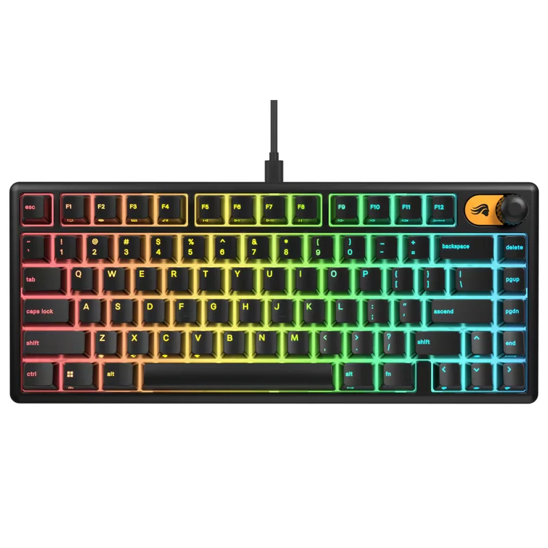 Glorious GMBK 75% Customizable RGB Wired Gaming Keyboard (Black) (GLO-GMBK75-BLK-US)