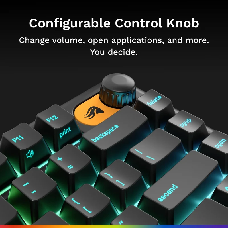 Glorious GMBK 75% Customizable RGB Wired Gaming Keyboard (Black) (GLO-GMBK75-BLK-US)