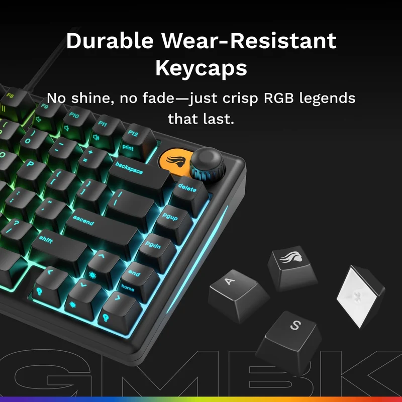 Glorious GMBK 75% Customizable RGB Wired Gaming Keyboard (Black) (GLO-GMBK75-BLK-US)