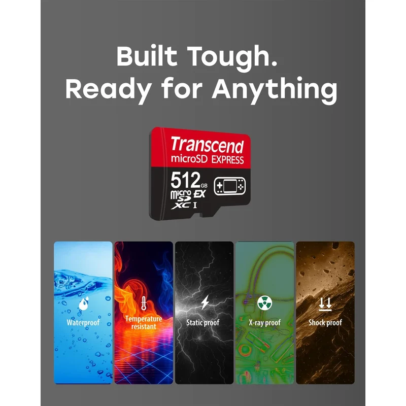 Transcend 256GB MicroSD Express XC-I U3 V30 A1 900MB/s Read Memory Card For Nintendo Switch 2