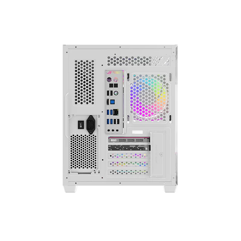 DarkFlash C285MP V2 Exquisite mATX PC Case Tempered Glass Panoramic Side Transparent (White)